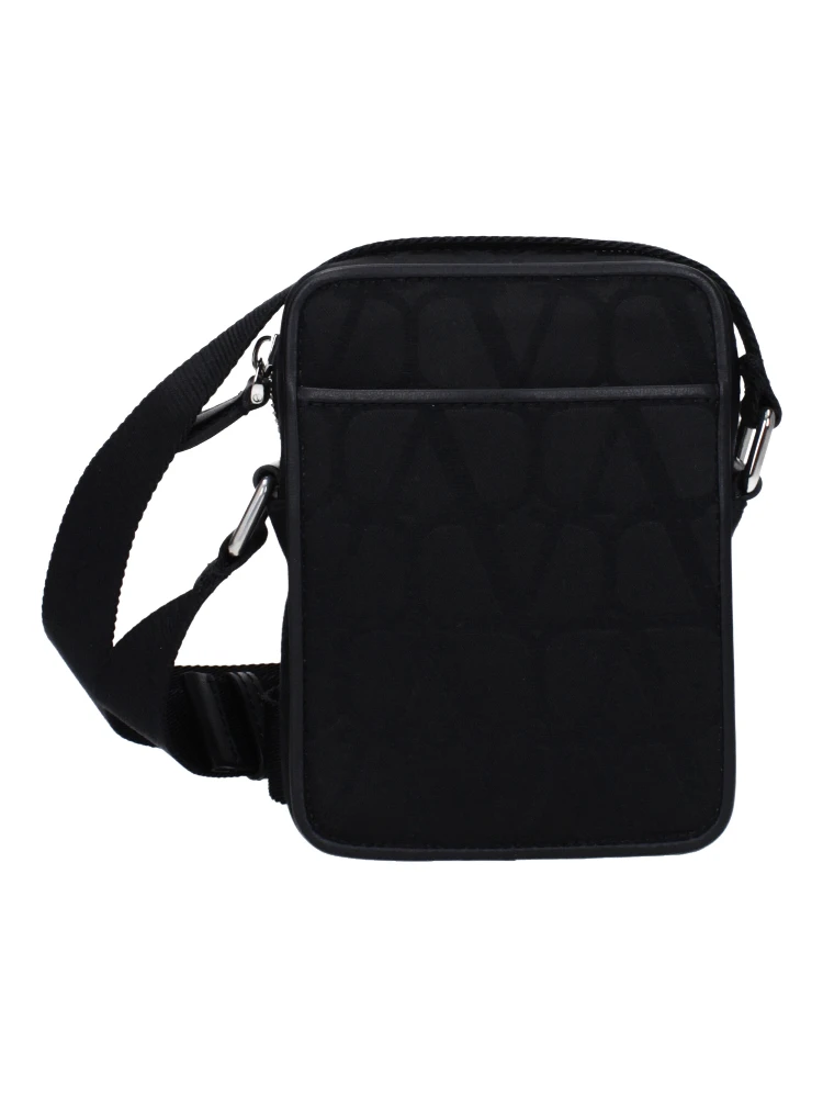 Black Fabric Crossbody Bag