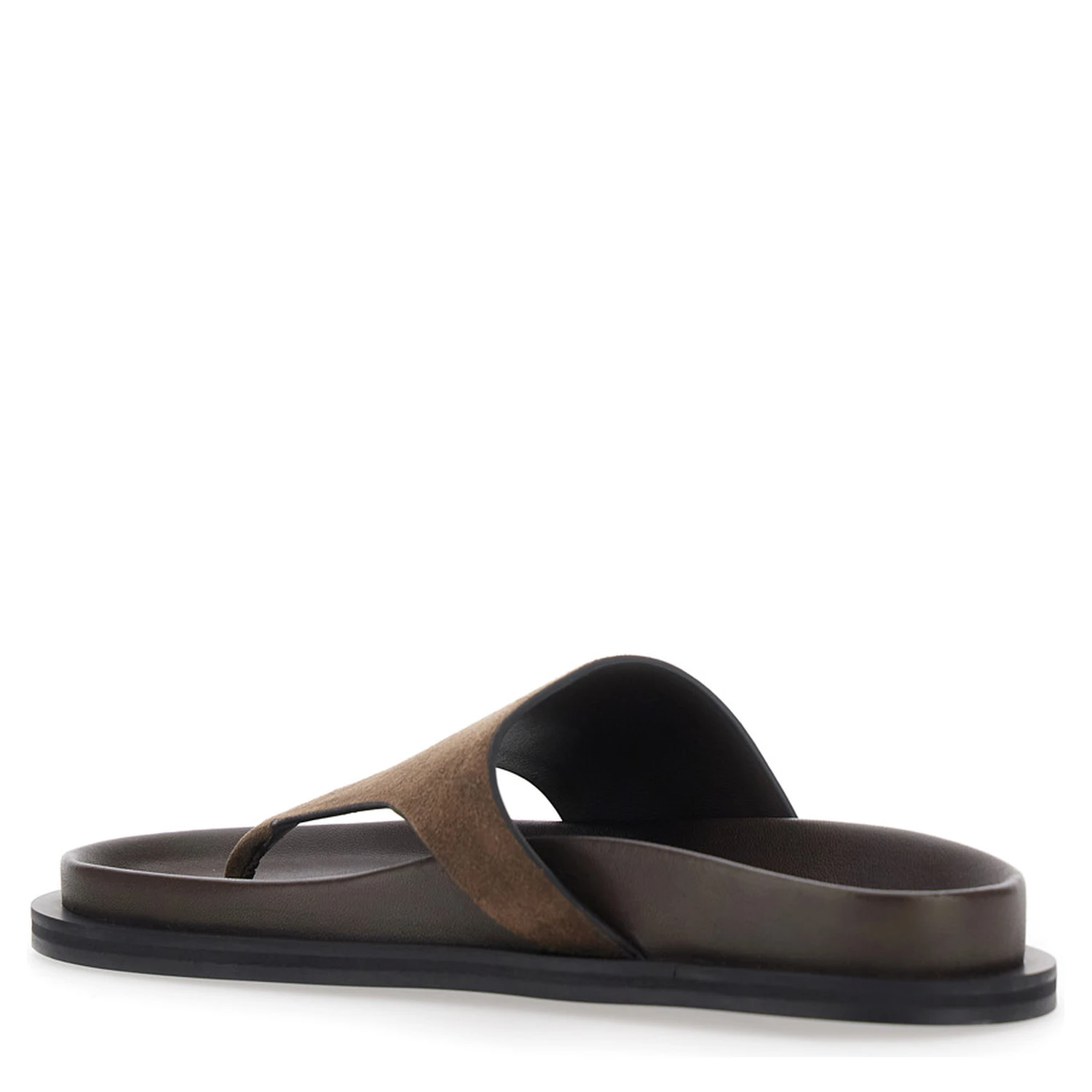 Imara Brown Sandals with Contoured Footbed and Rubber Sole in Suede Woman
