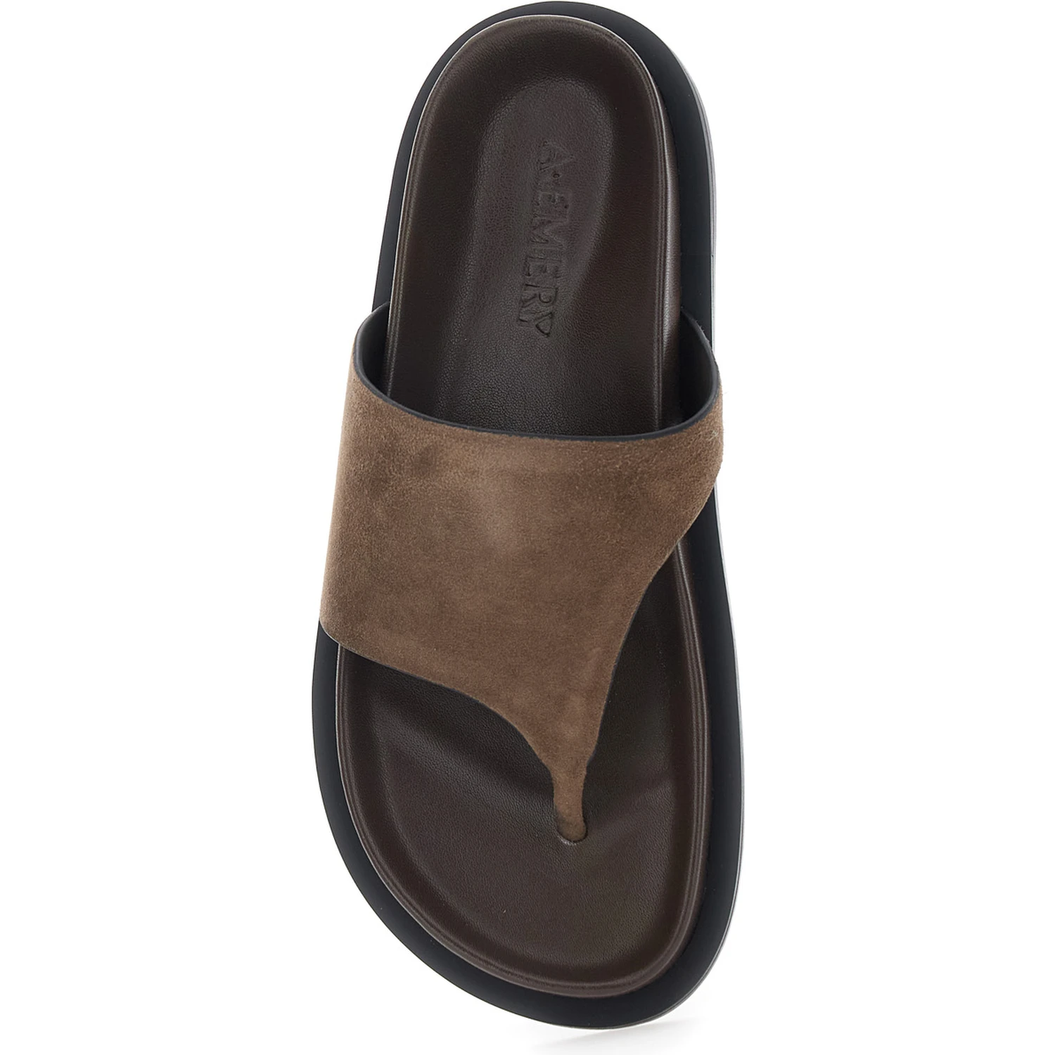 Imara Brown Sandals with Contoured Footbed and Rubber Sole in Suede Woman