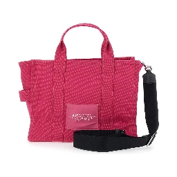 The Medium Tote Pink Tote Bag with Contrasting Logo Lettering on the Front in Cotton Woman