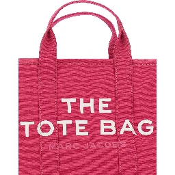 The Medium Tote Pink Tote Bag with Contrasting Logo Lettering on the Front in Cotton Woman