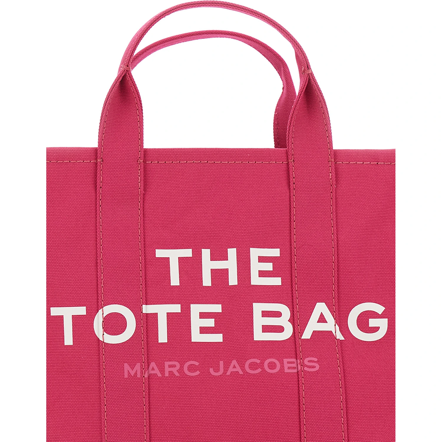 The Medium Tote Pink Tote Bag with Contrasting Logo Lettering on the Front in Cotton Woman