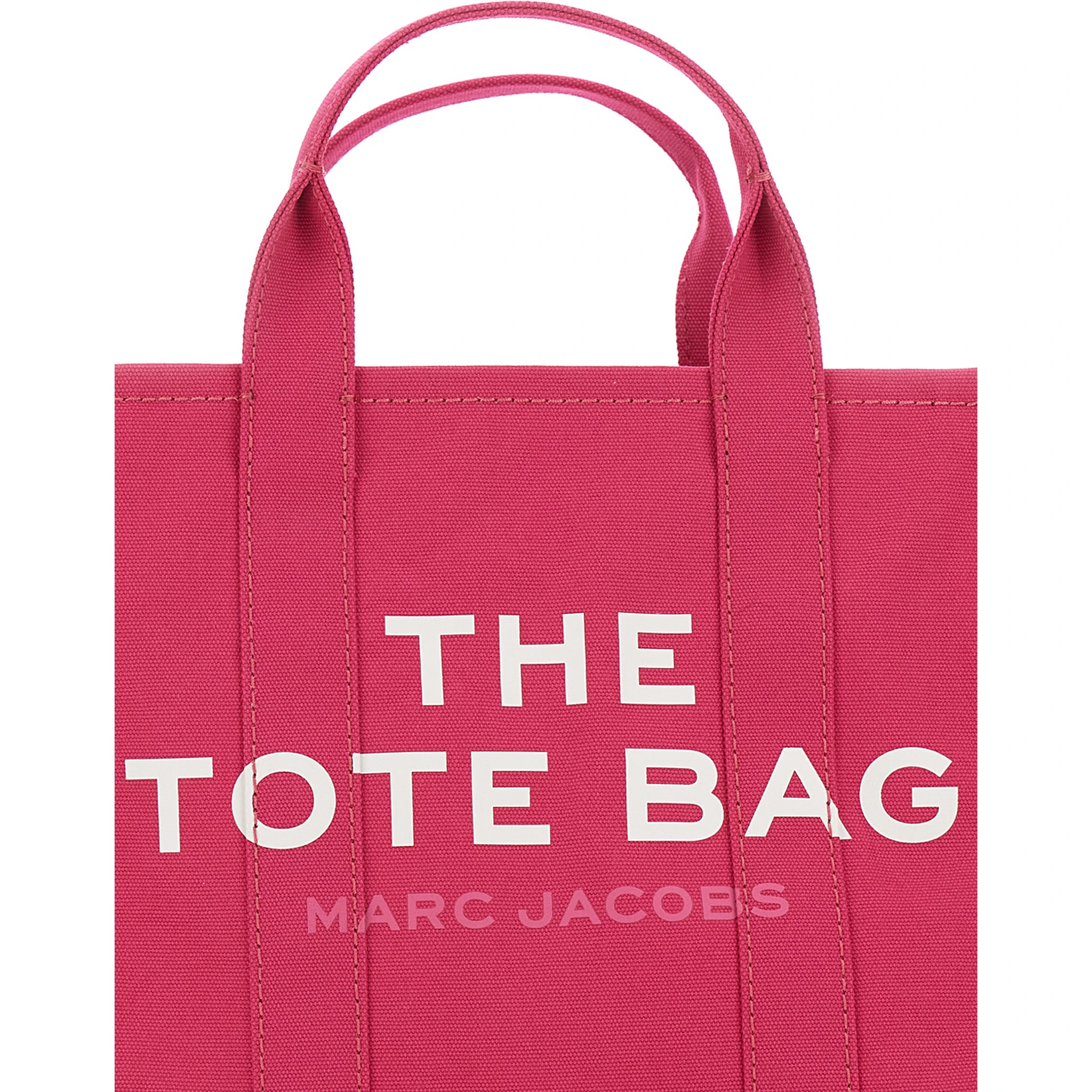 The Medium Tote Pink Tote Bag with Contrasting Logo Lettering on the Front in Cotton Woman
