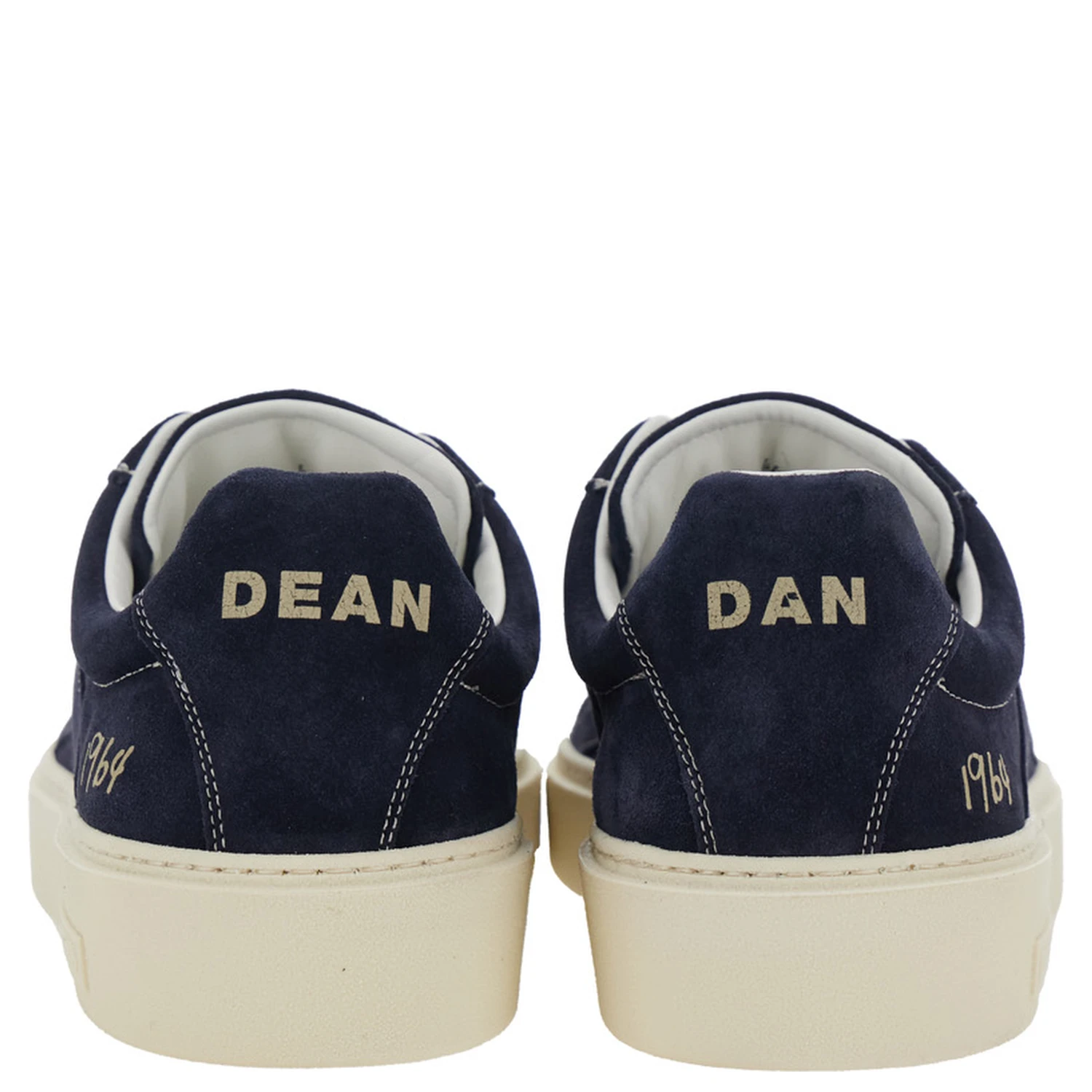 Blue Low Top Sneakers with Logo Patch on the Tongue and Logo Lettering on the Heel in Suede Man