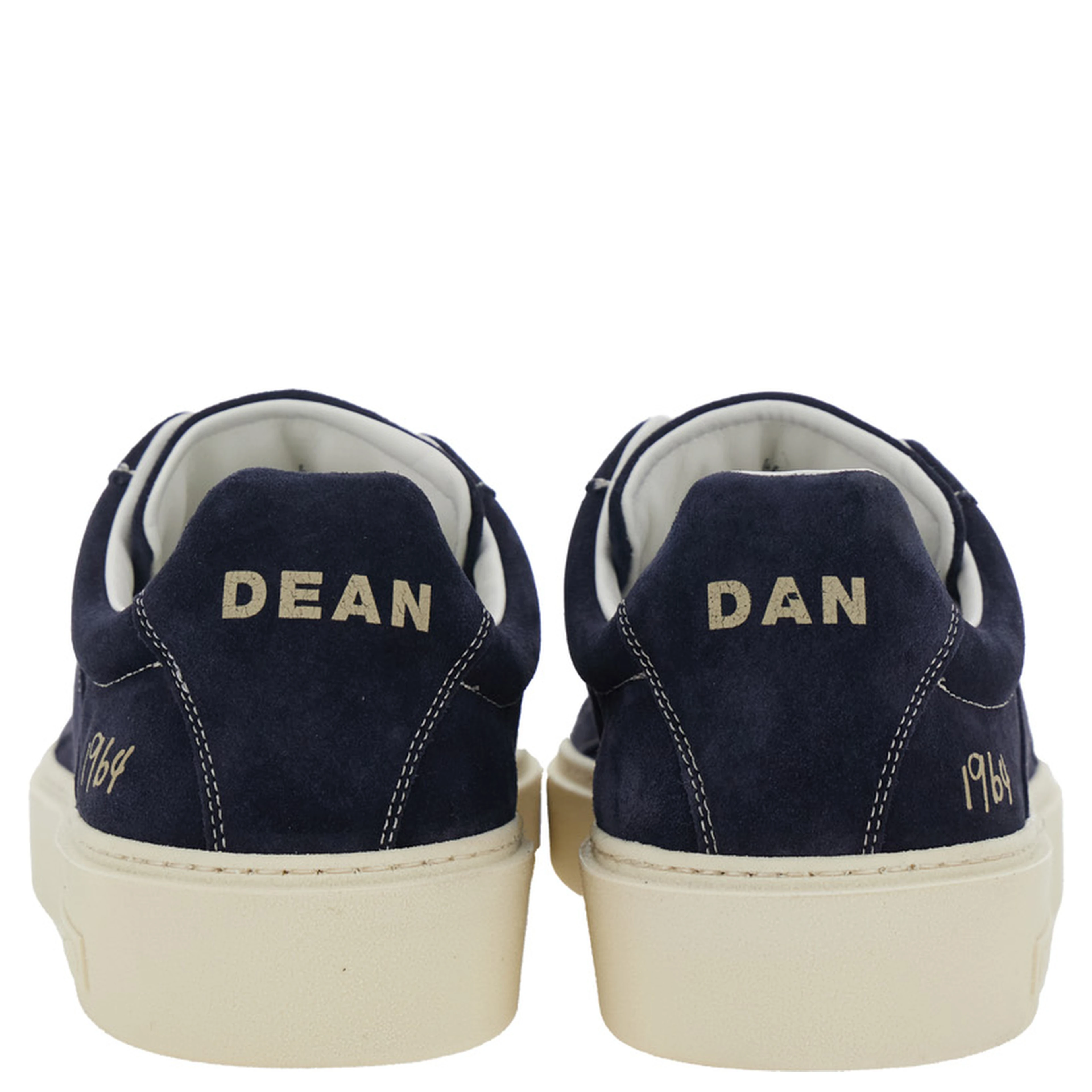 Blue Low Top Sneakers with Logo Patch on the Tongue and Logo Lettering on the Heel in Suede Man