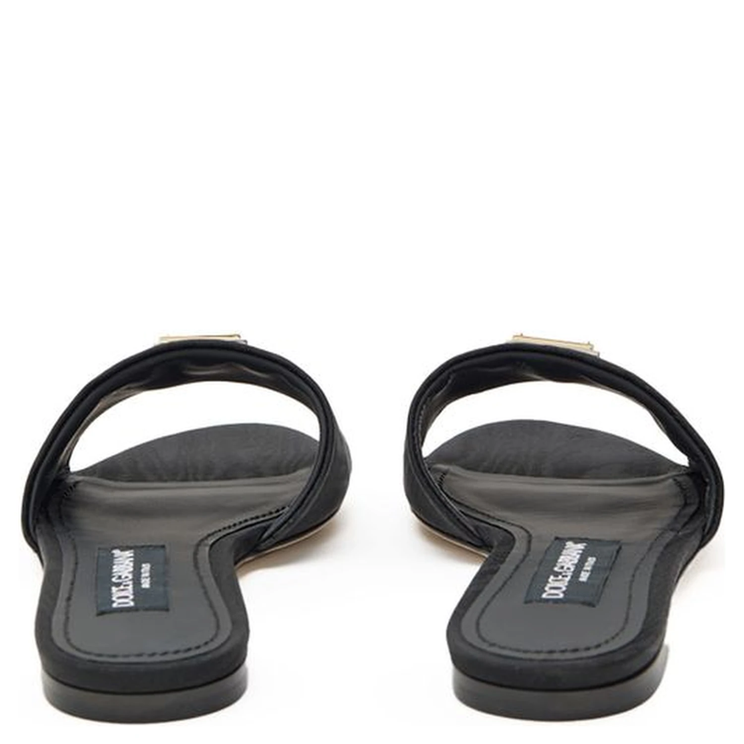 Black Polyester Slippers