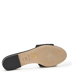 Black Polyester Slippers