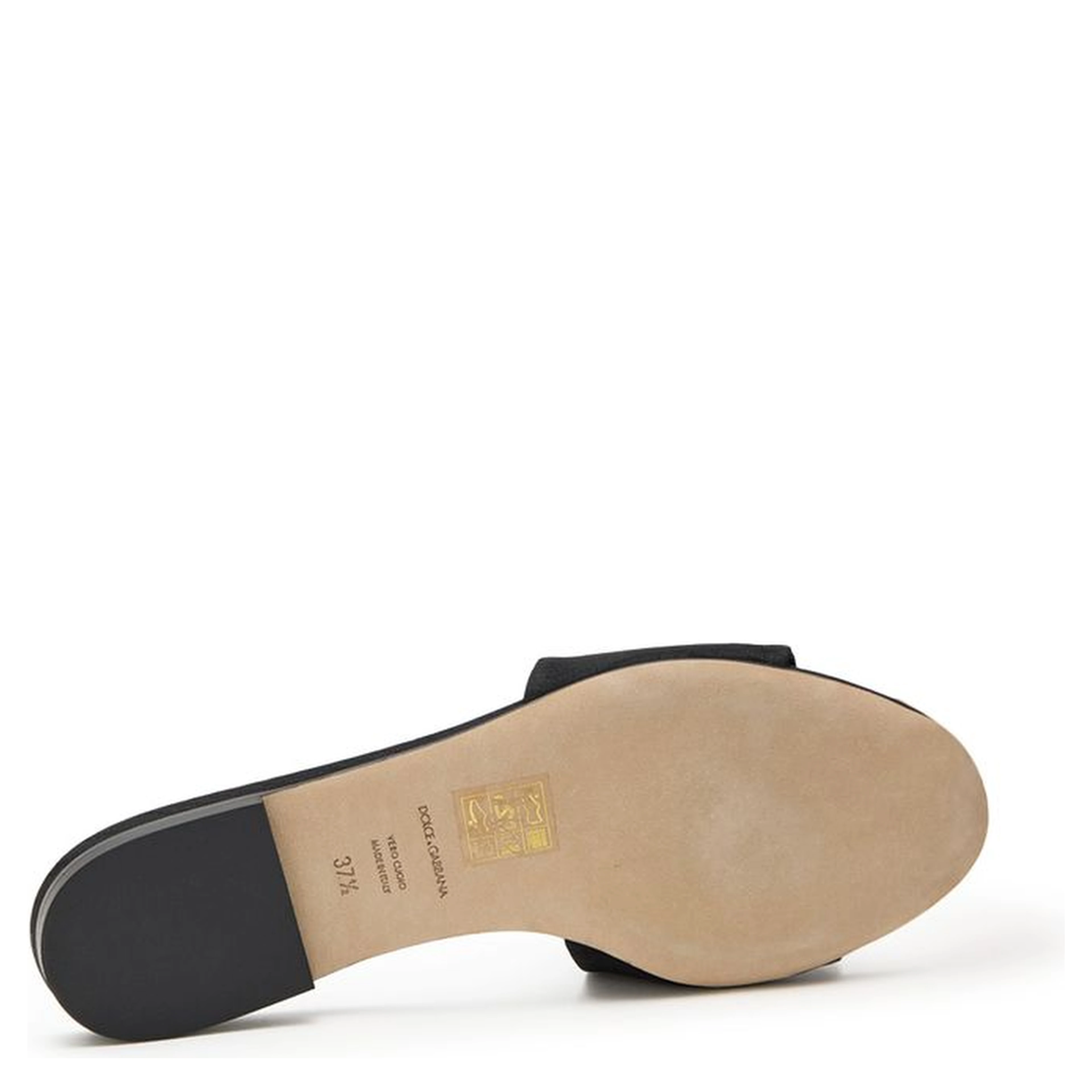 Black Polyester Slippers