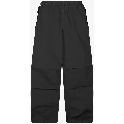 Black Cotton Casual Pants