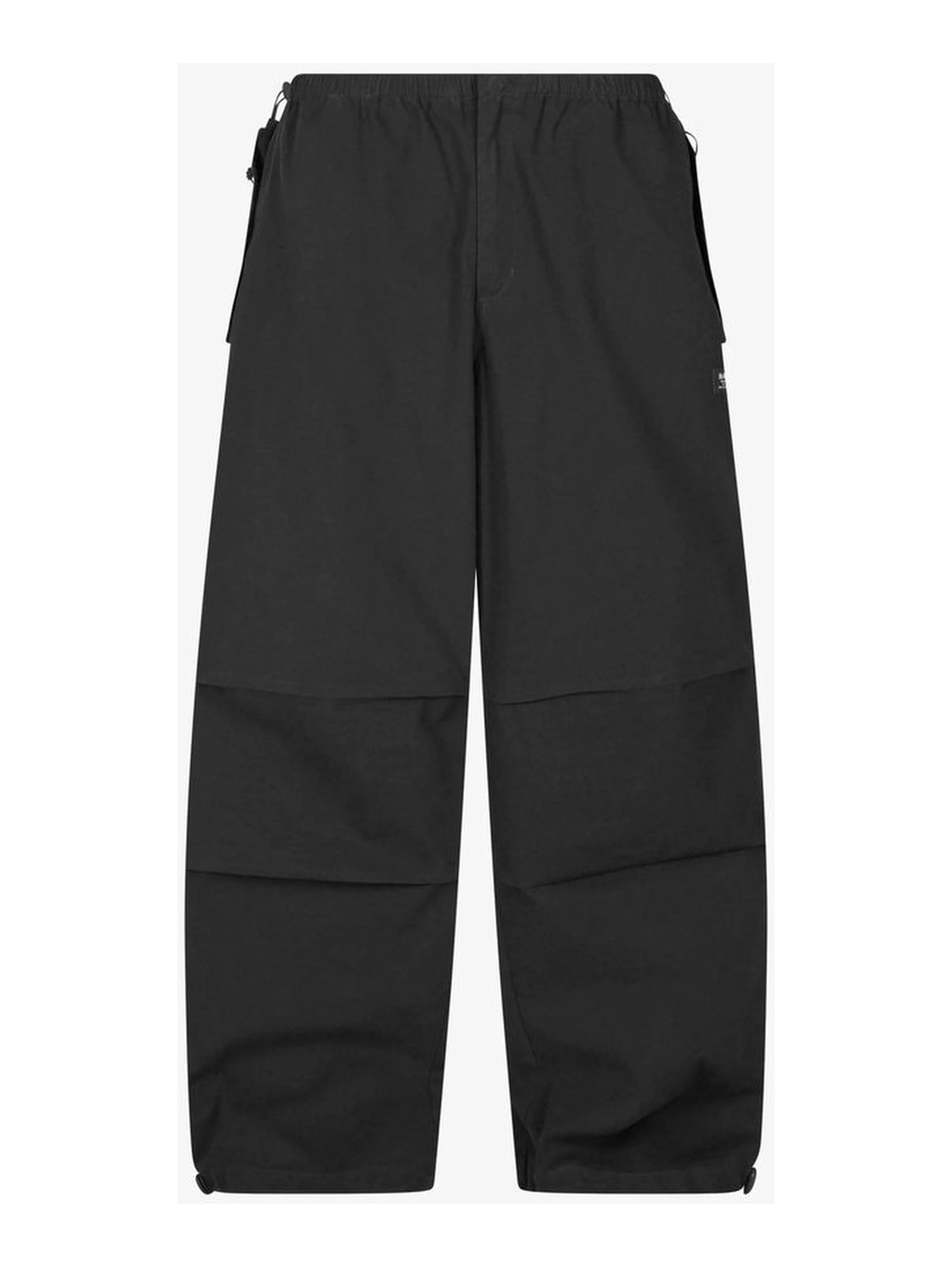 Black Cotton Casual Pants
