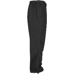 Black Cotton Casual Pants