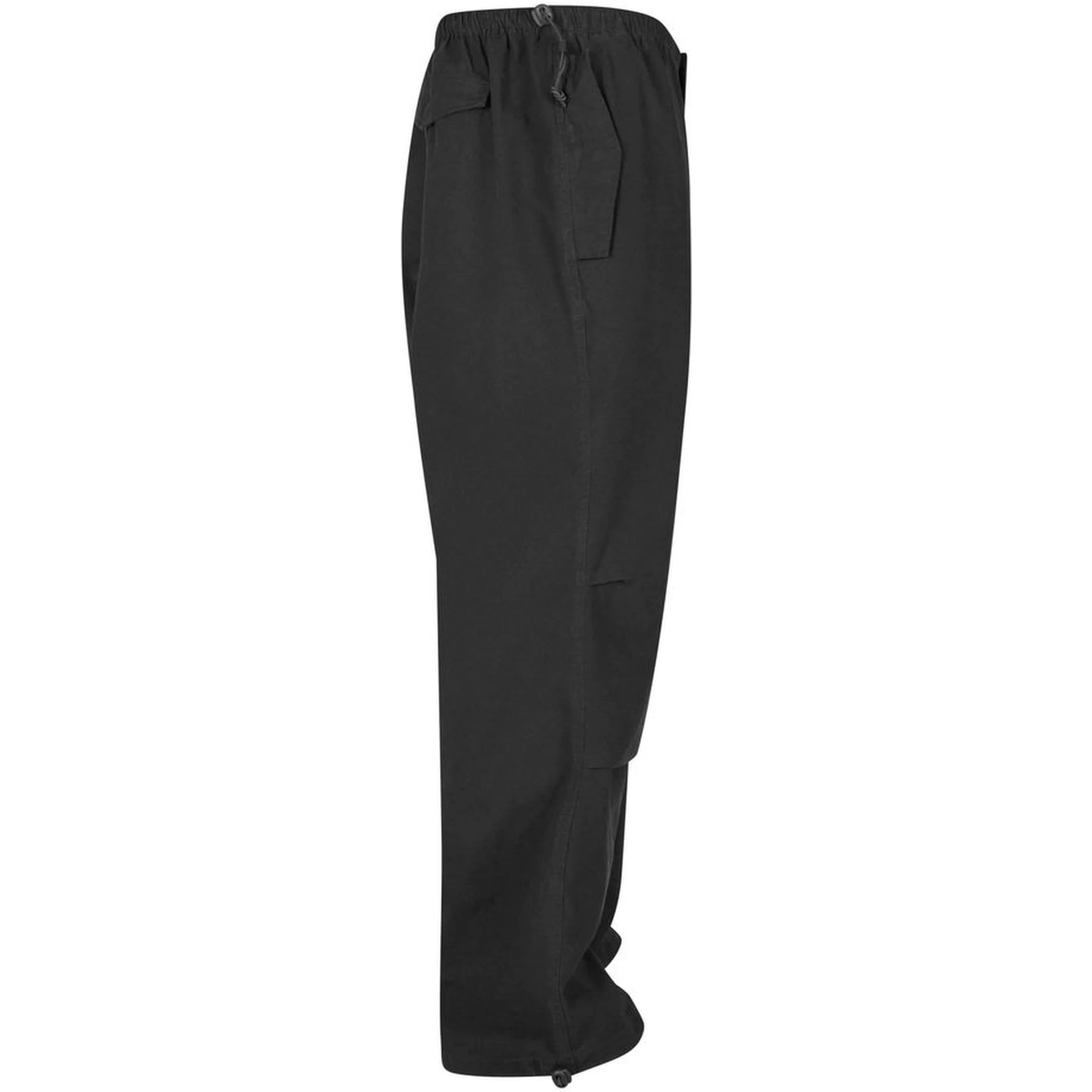 Black Cotton Casual Pants