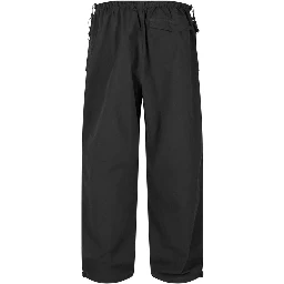 Black Cotton Casual Pants