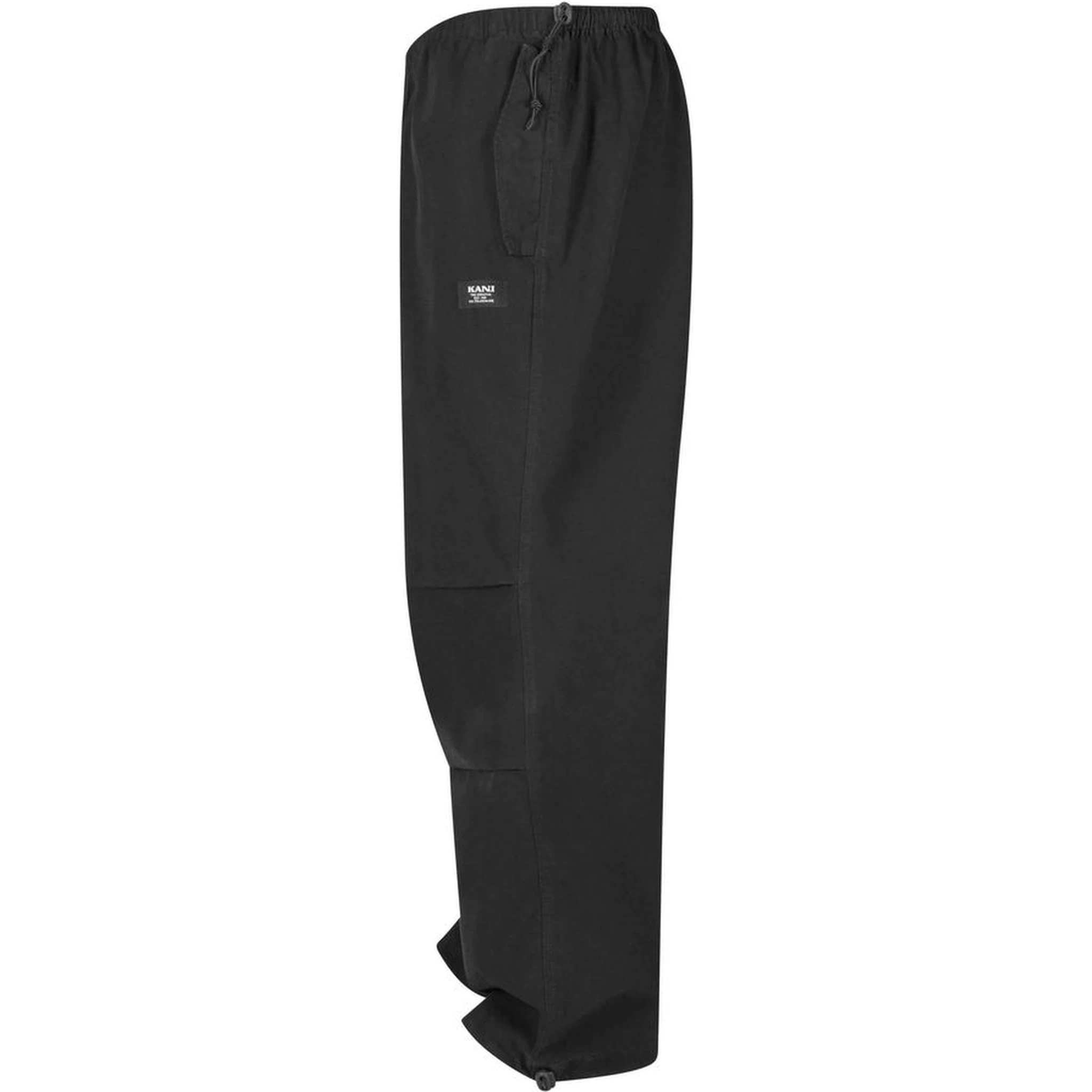 Black Cotton Casual Pants