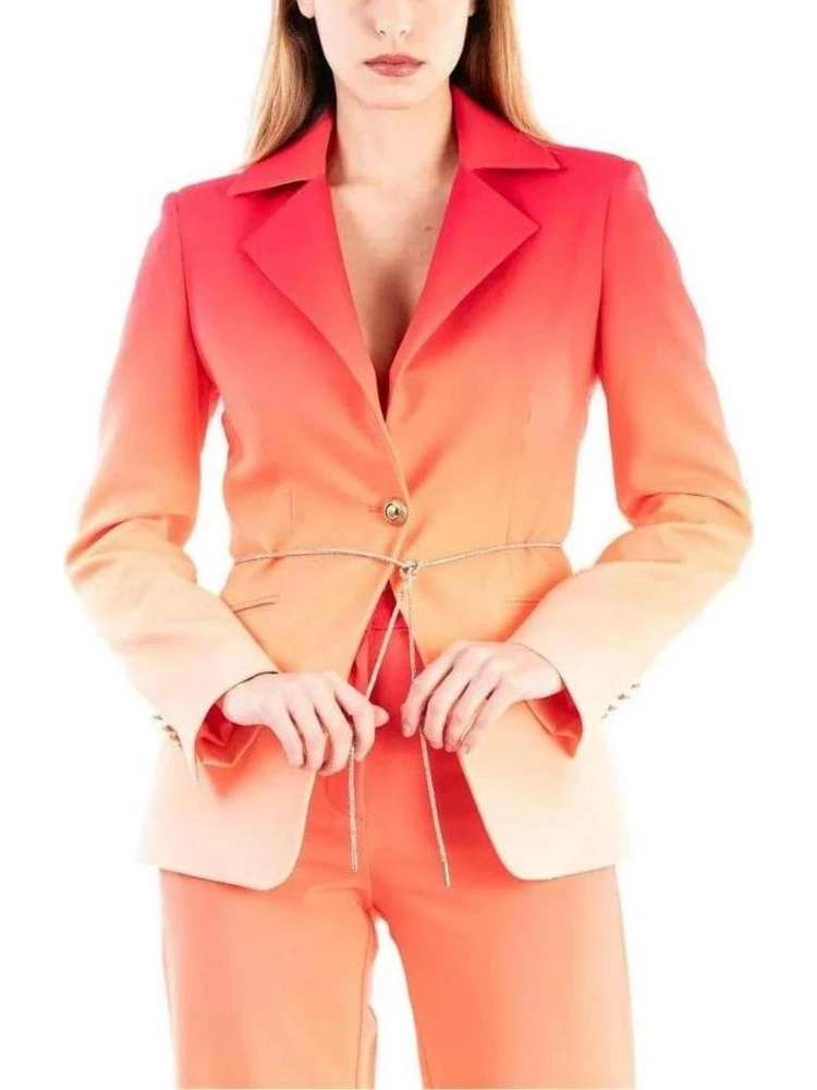Orange Polyester Blazer