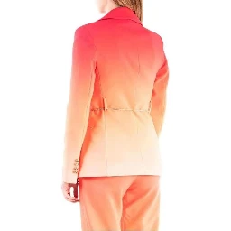 Orange Polyester Blazer