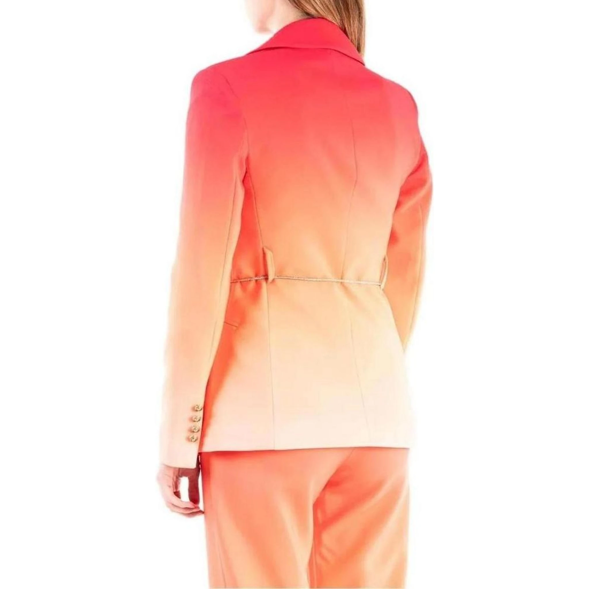 Orange Polyester Blazer