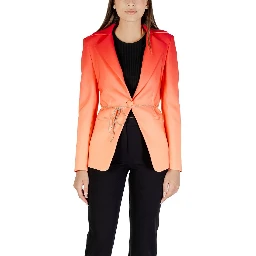 Orange Polyester Blazer