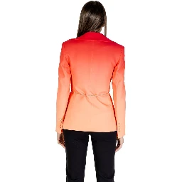 Orange Polyester Blazer