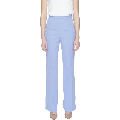 Purple Polyester Casual Pants