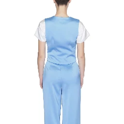 Blue Polyester Waistcoat