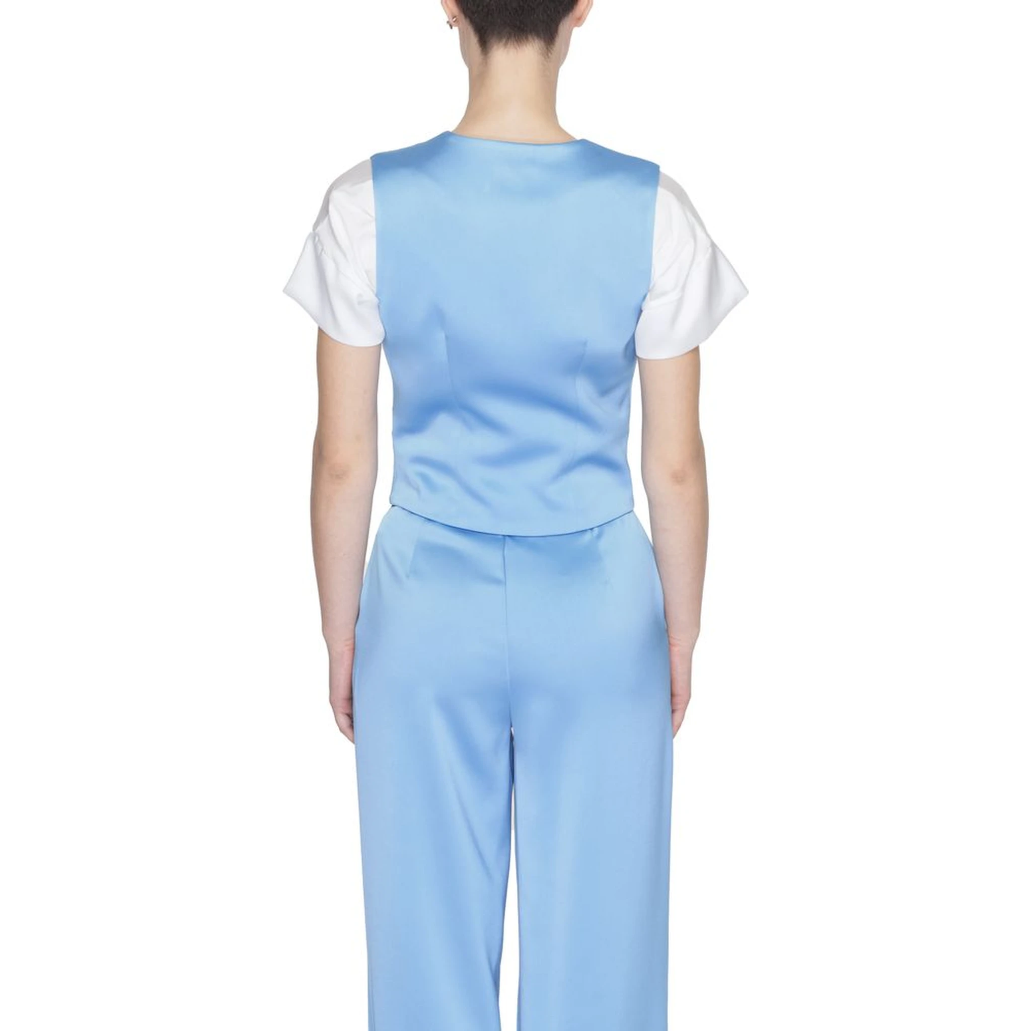 Blue Polyester Waistcoat