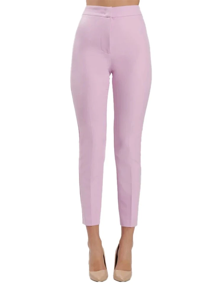 Purple Polyester Pants