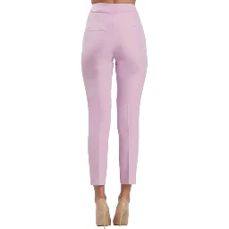 Purple Polyester Pants