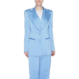 Blue Polyester Blazer