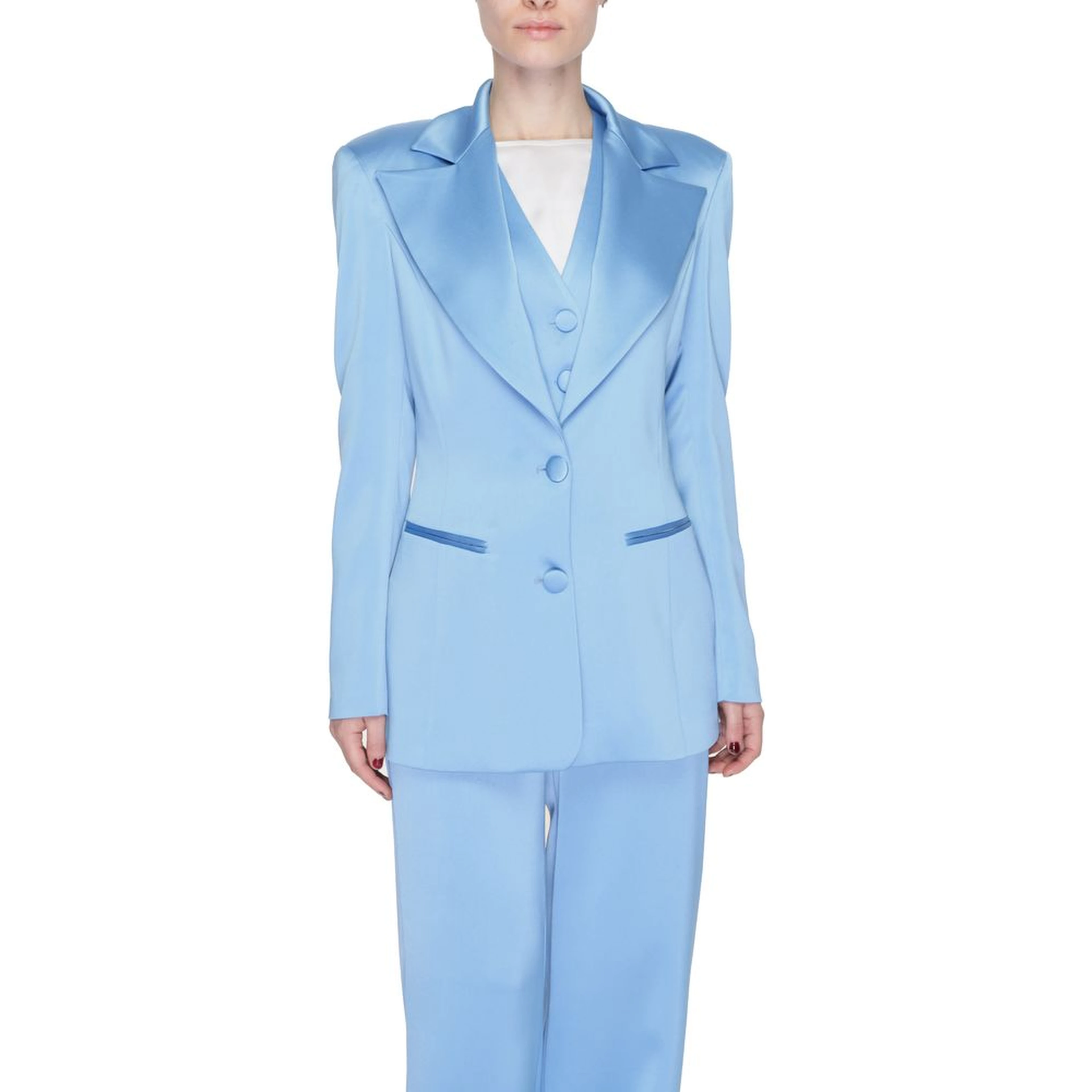 Blue Polyester Blazer