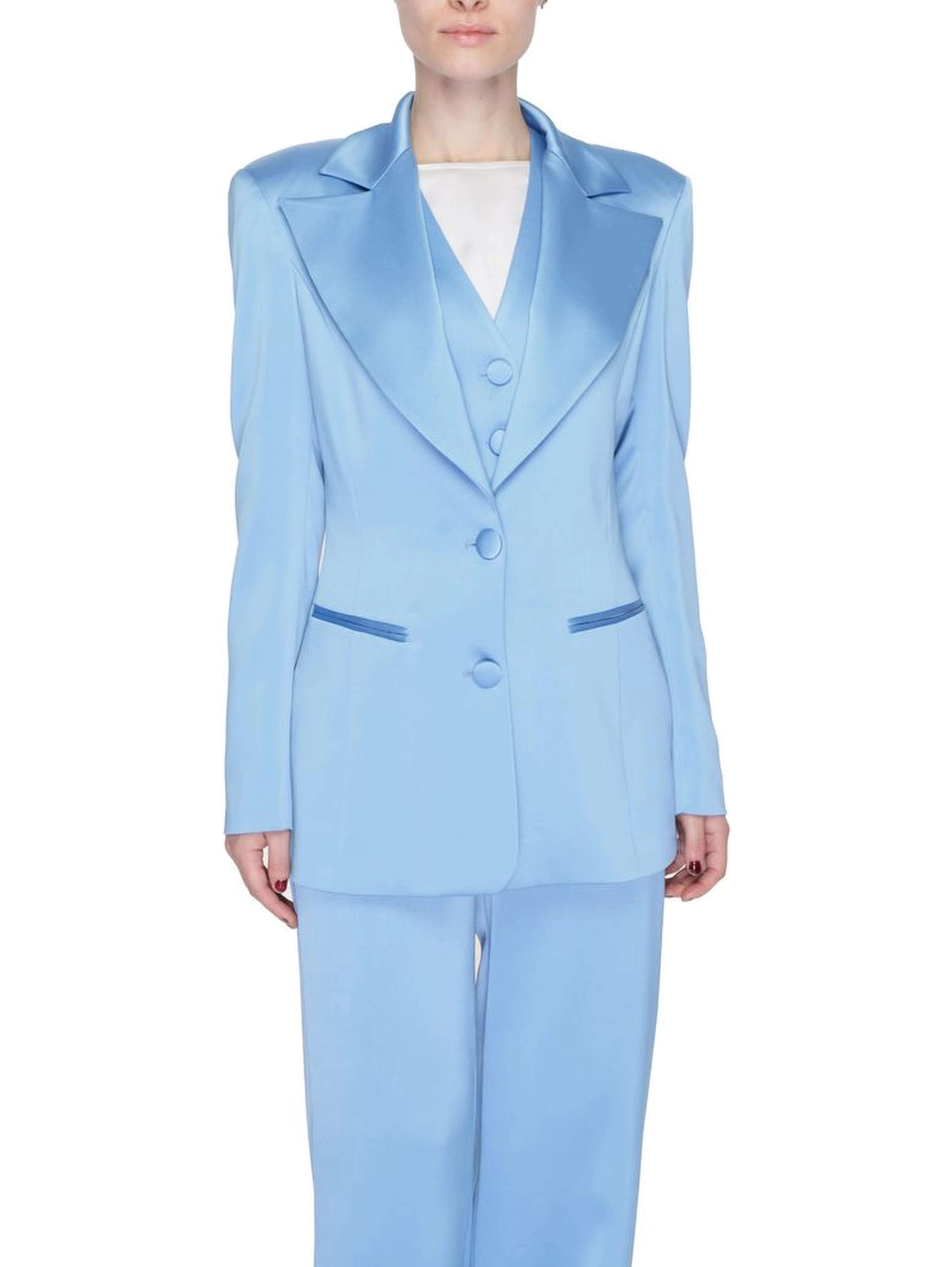 Blue Polyester Blazer