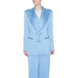 Blue Polyester Blazer