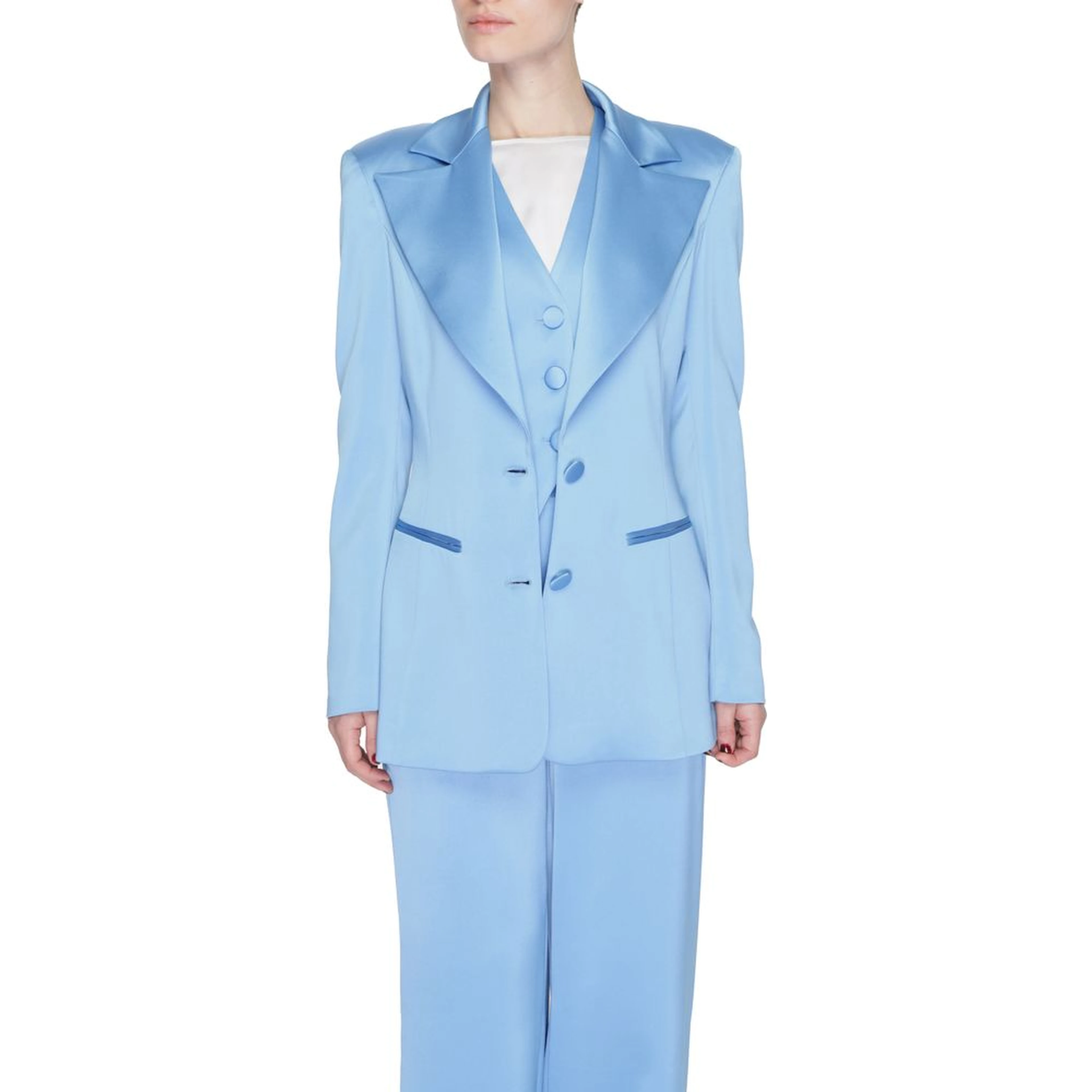 Blue Polyester Blazer