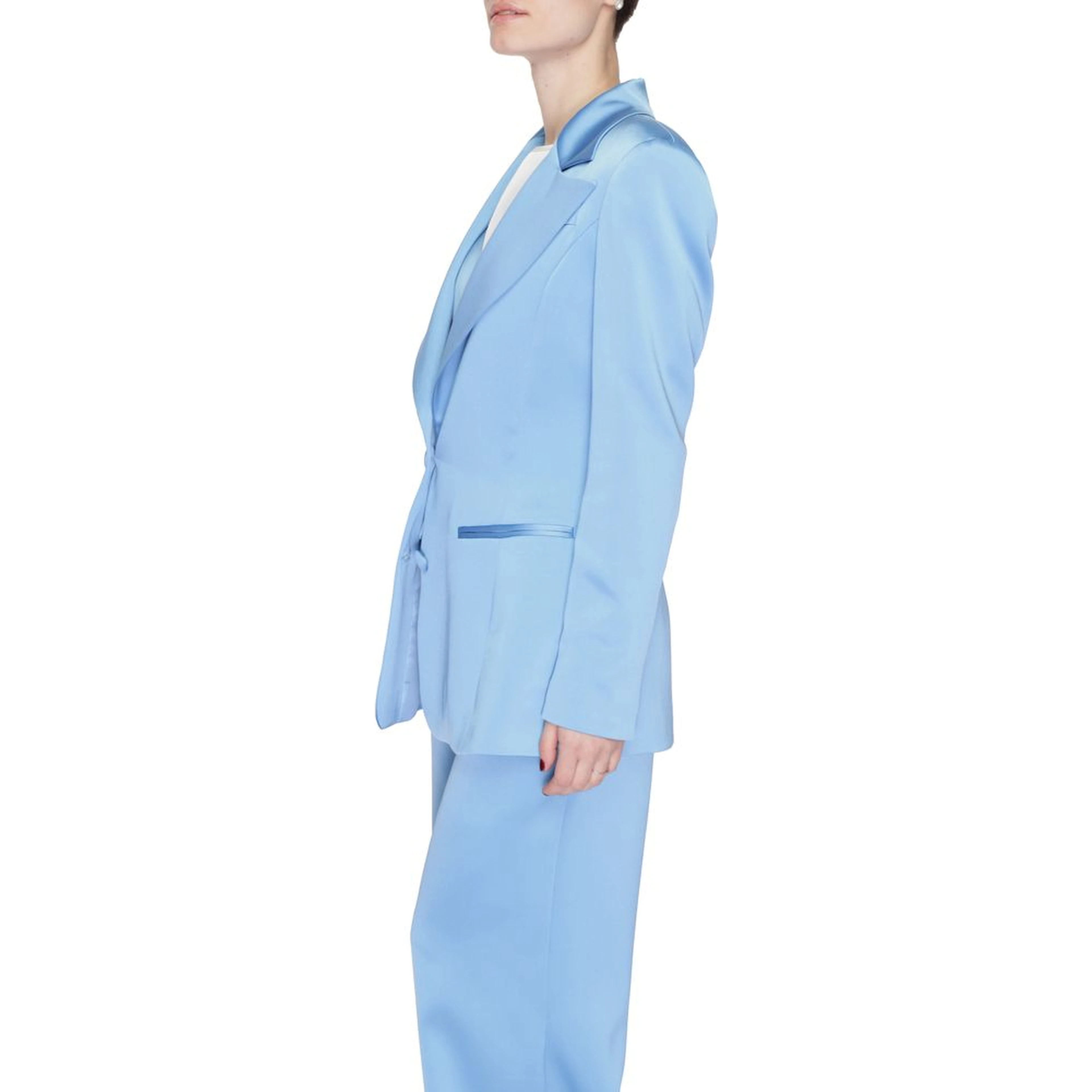 Blue Polyester Blazer