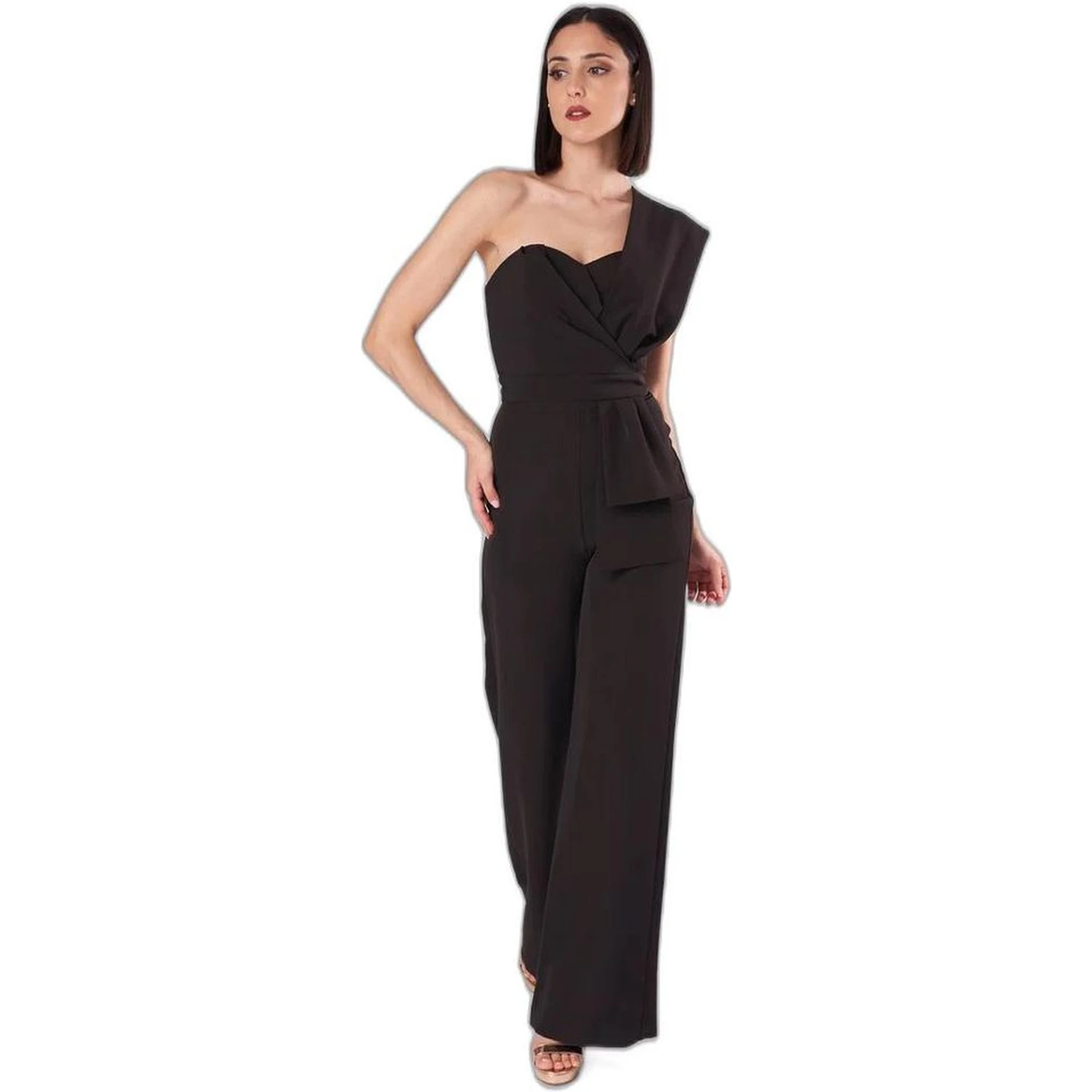 Black Polyester Jumpsuit