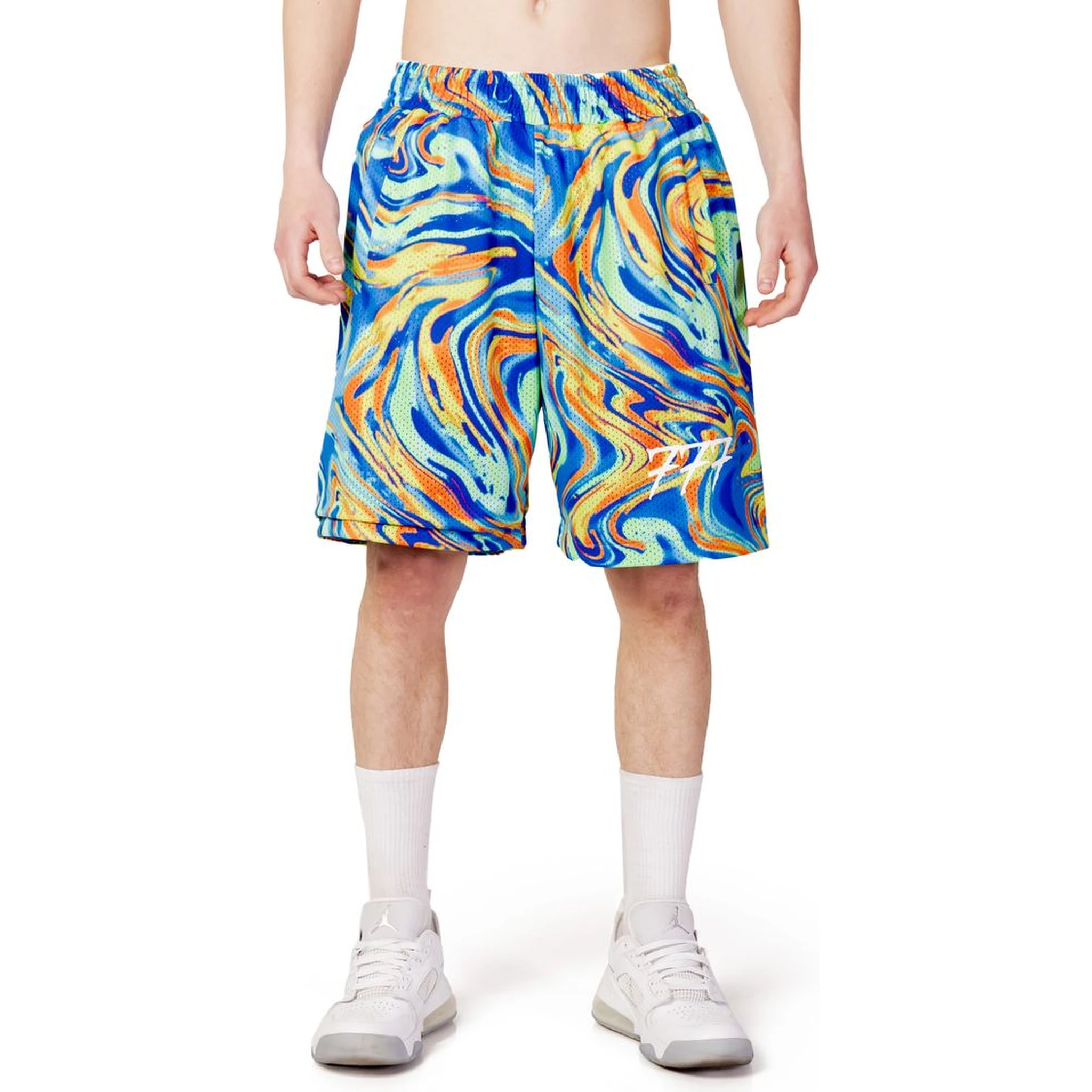 شورت برمودا أزرق من البوليستر