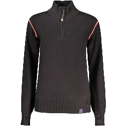 Black Viscose Women Sweater