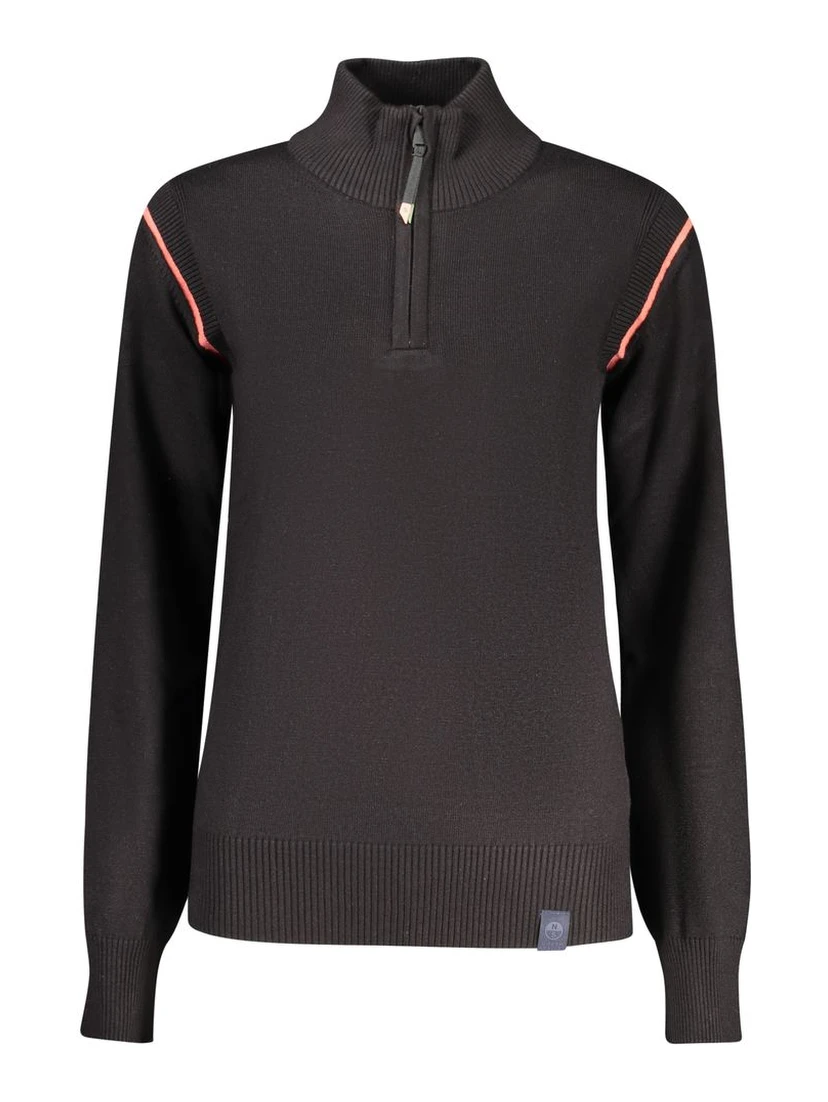 Black Viscose Women Sweater