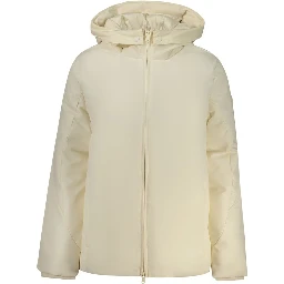 White Polyester Women's Jacket