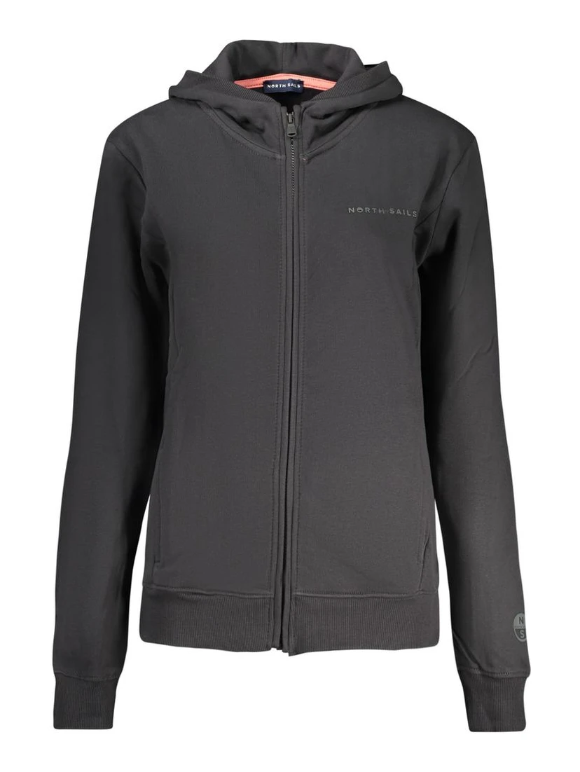 Black Cotton Women's Hoodie