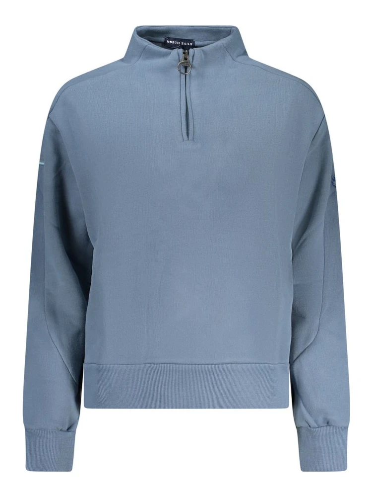 Blu Cotton Women Sweatshirt
