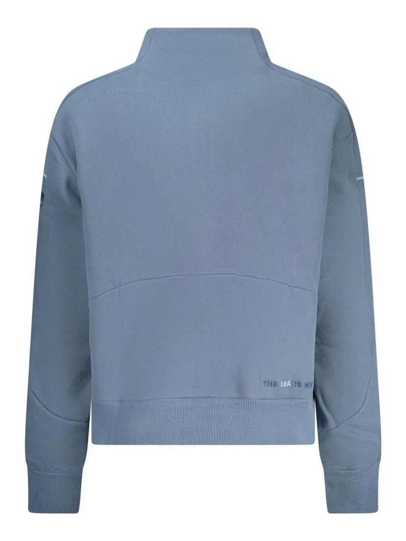 Blu Cotton Women Sweatshirt