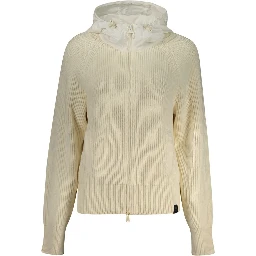 White Polyester Women Cardigan