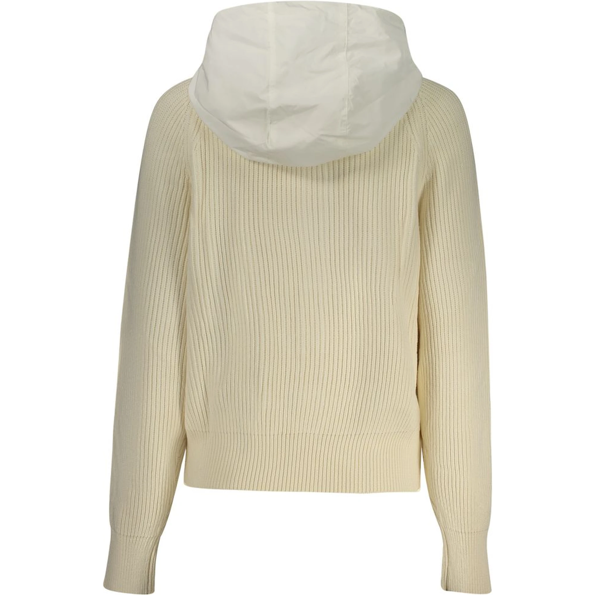 White Polyester Women Cardigan