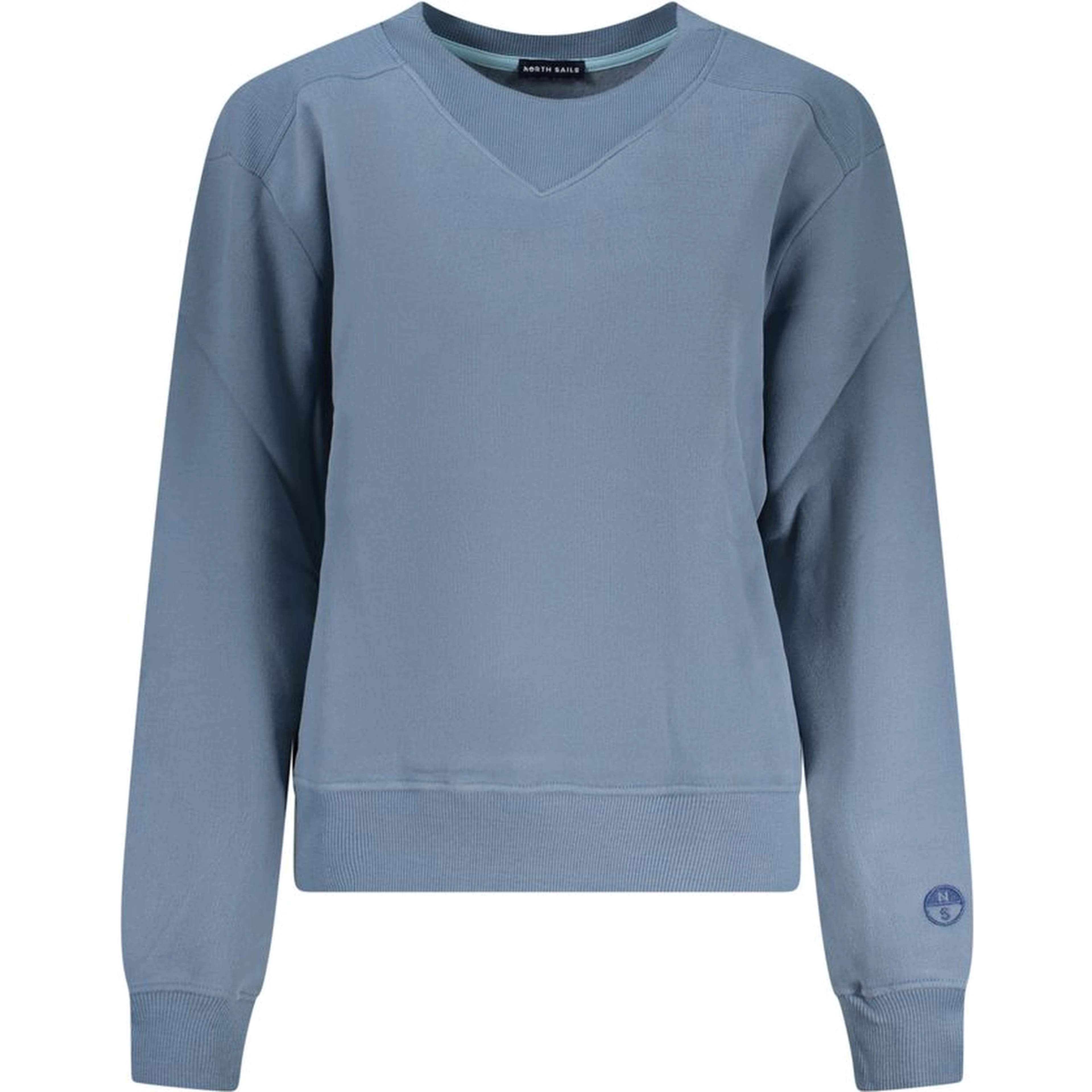 Blue Cotton Women Sweatshirt
