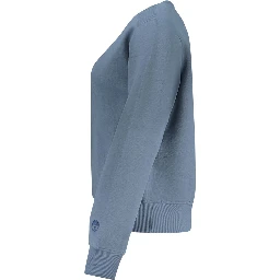 Blue Cotton Women Sweatshirt