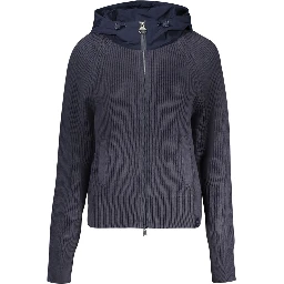 Blu Polyester Women Cardigan