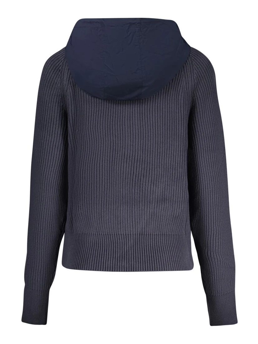 Blu Polyester Women Cardigan