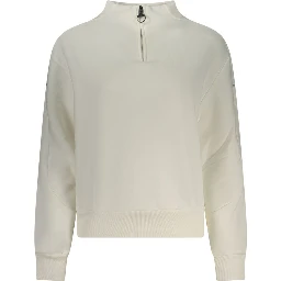Bianco Cotton Women Sweatshirt