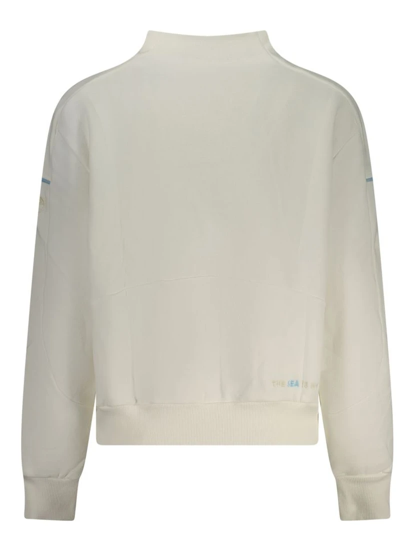 Bianco Cotton Women Sweatshirt